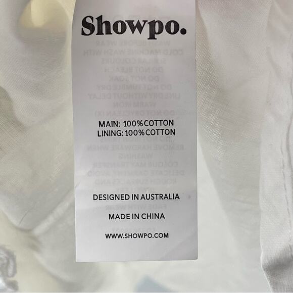 Showpo Cottagecore Abbey Tie Back Milkmaid Romantic Prairie Embroidered Dress 2 - Picture 14 of 16